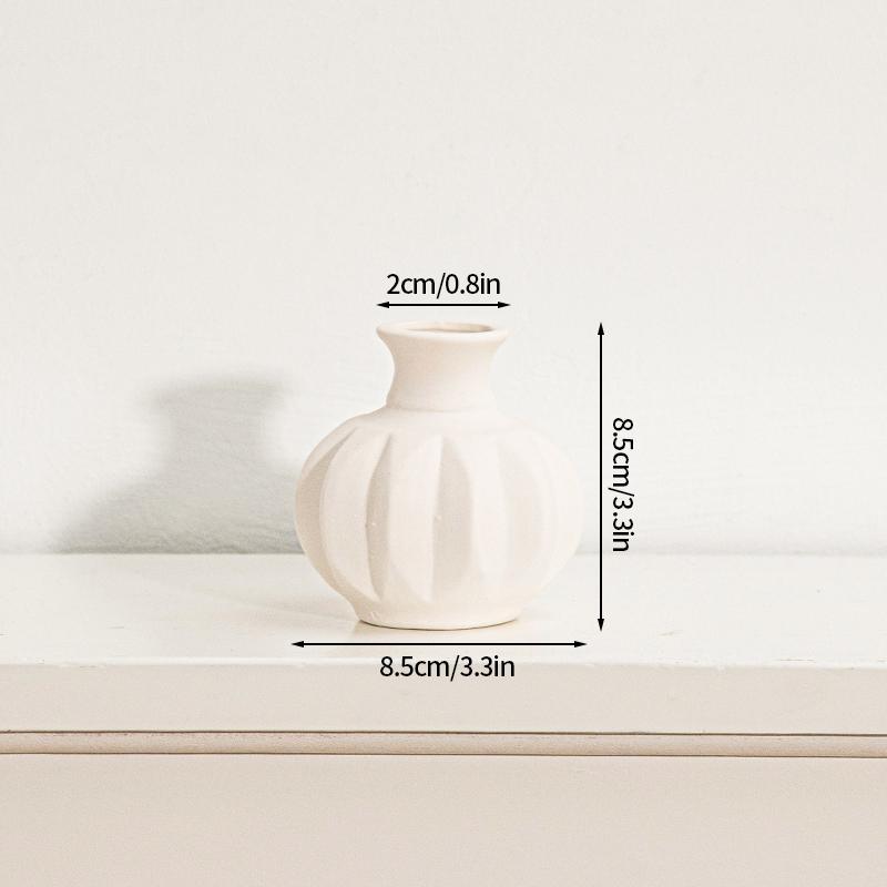 Керамическая ваза INS Белая скандинавская ваза Круглая полая керамическая ваза-пончик Цветочный горшок Декоративные вазы для сухоцветов Украшение гостиной