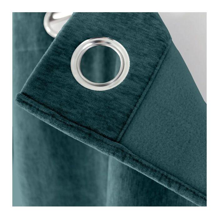 1 Rideau Thermique 140 x 260 cm Velvet bleu canard
