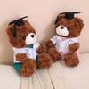 Stuffed Toy Doctor Cap Graduation Bear Doll Cartoon Bear Animal Doll Bachelor Bear Plush Toy  Kids