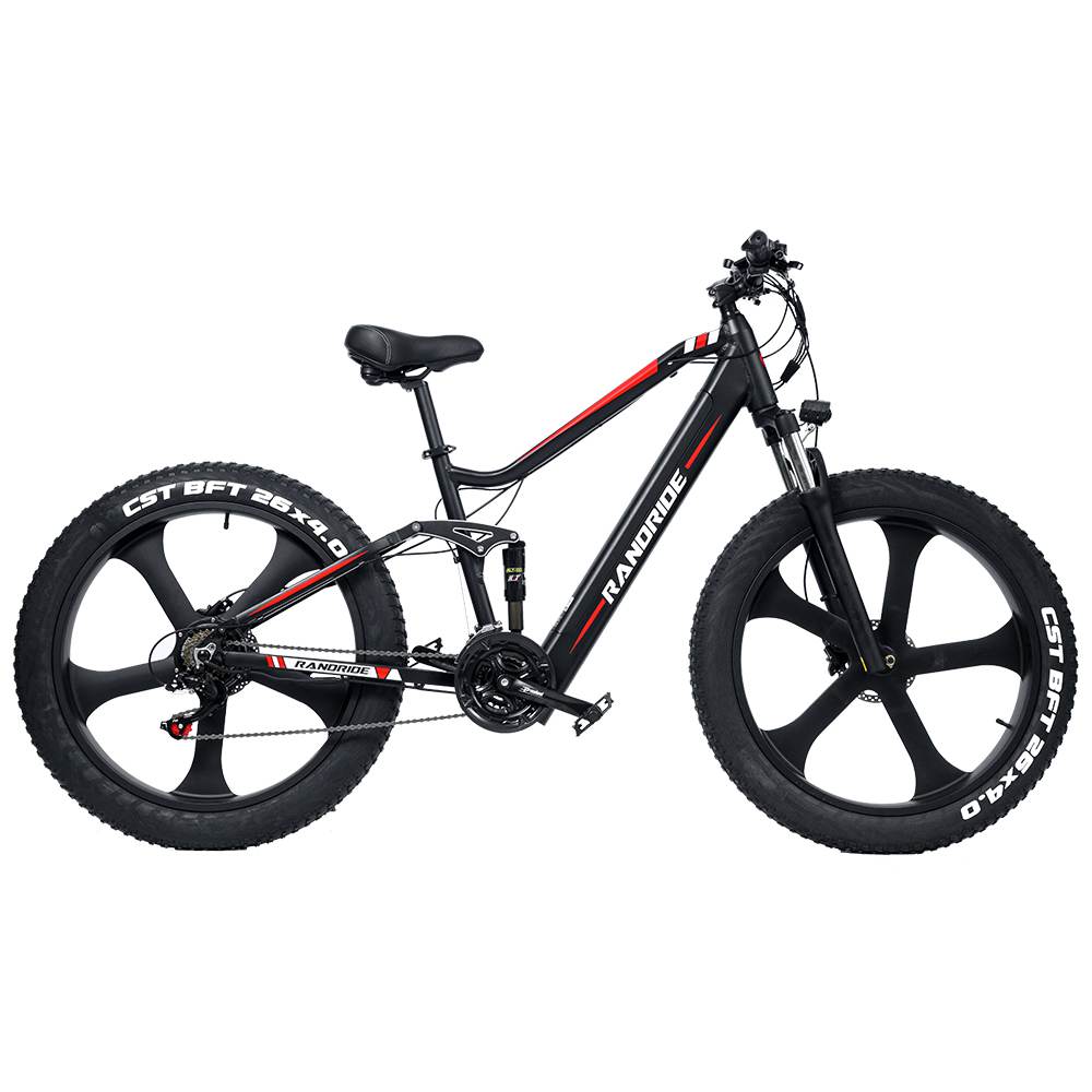 RANDRIDE YX90M 26" Fat Tire E-Bike 1000W 48V13.6Ah, 45km/h Max, 40km Electric / 100km PAS, Hydraulic Brakes