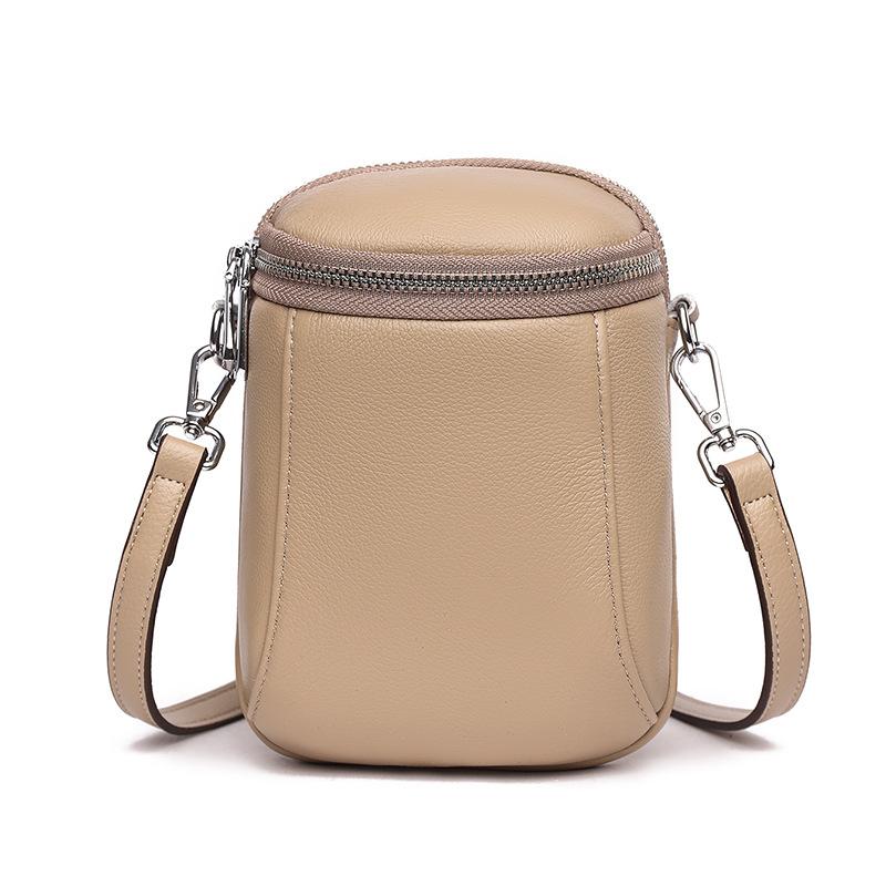Genuine Leather First Layer Cowhide Mobile Phone Bag Fashionable And Simple Shoulder Crossbody Preferred Soft Women'S Bag