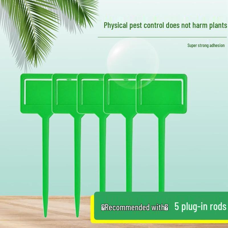 Yellow and Blue Double-Sided Sticky Insect Traps for Small Flies - Indoor Summer Use