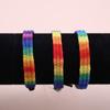 Classic Rainbow Braided String Bracelet Adjustable Bohemian Rope Woven Hand Chain  Women