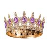 Women Crown Tiara Shiny Rhinestones Inlaid Queen Bridesmaids Crown Accessory for Wedding Halloween Birthday
