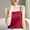 Summer Vest Sling Sleeveless Smooth Fabric Tank Tops Loose Fit Soft Elastic