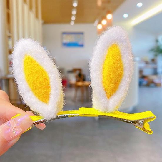 1 Pair Plush Rabbit Ear Hair Clip Bunny Ear Duckbill Clamp Hair Barrette Women Girls Hair Accessories Photo Prop Birthday Christmas Gift