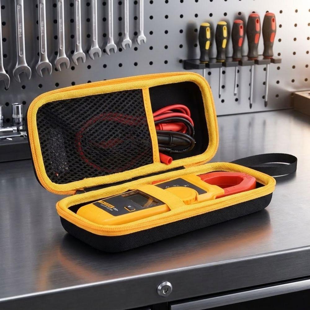 Oxford Cloth Clamp Meter Hard Case Black Portable EVA Case Durable Multimeter Storage Bag