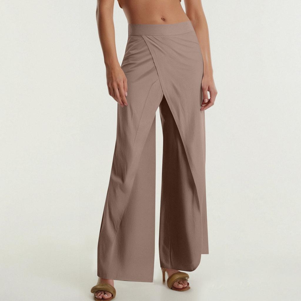 Женские модные однотонные спортивные штаны для фитнеса и йоги, широкие брюки