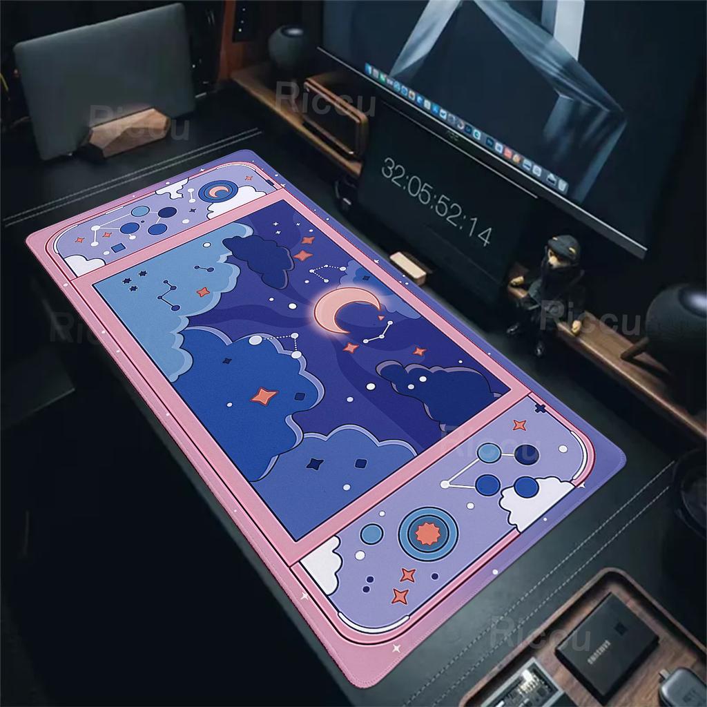 Звезды Луна Коврик для мыши Игровая консоль Настольный коврик Эстетика Цветные облака Коврик для мыши Офисные коврики для компьютерной клавиатуры Аксессуары для ноутбука