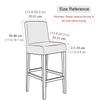 Stretch Spandex Bar Stool Cover Short Back Chair Slipcover For Dining Room Kitchen Banquet Small Size Seat Protector