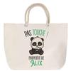 Sac de plage - PLANETEE - Alix - Anse corde - Grand format - Motif Panda personnalisable
