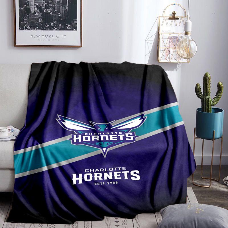 Charlotte-Hornets Logo Blanket Lightweight Flannel Bedding Blanket Perfect for Travel, Camping, Living Rooms, Offices, Sofas, Fan Christmas gift