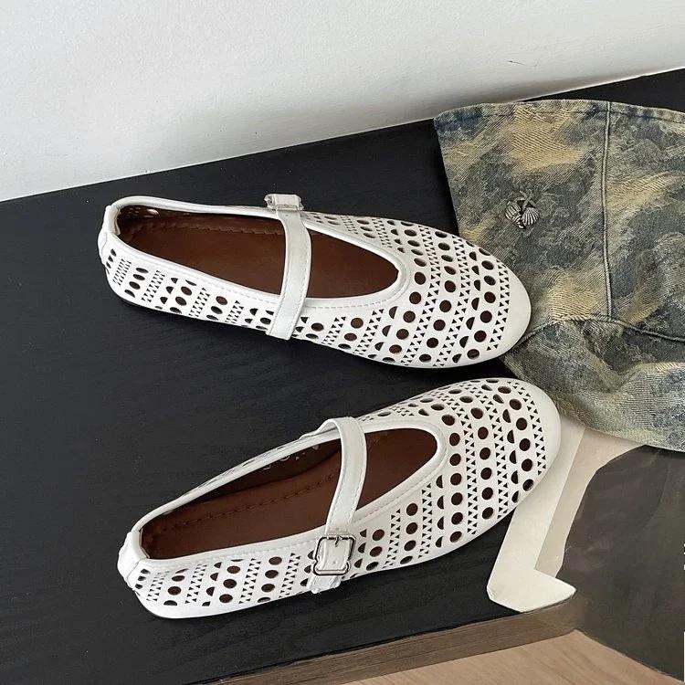 Модные мягкие женские балетки с вырезом, летние и осенние, туфли Мэри Джейн для ходьбы, повседневные туфли с круглым носком для девочек