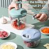 Garlic Chopper Food Processor Portable Veggie Chopper Blender Kitchen Cutter for Vegetables Fruits Nuts Spices Garlic Onion Ginger