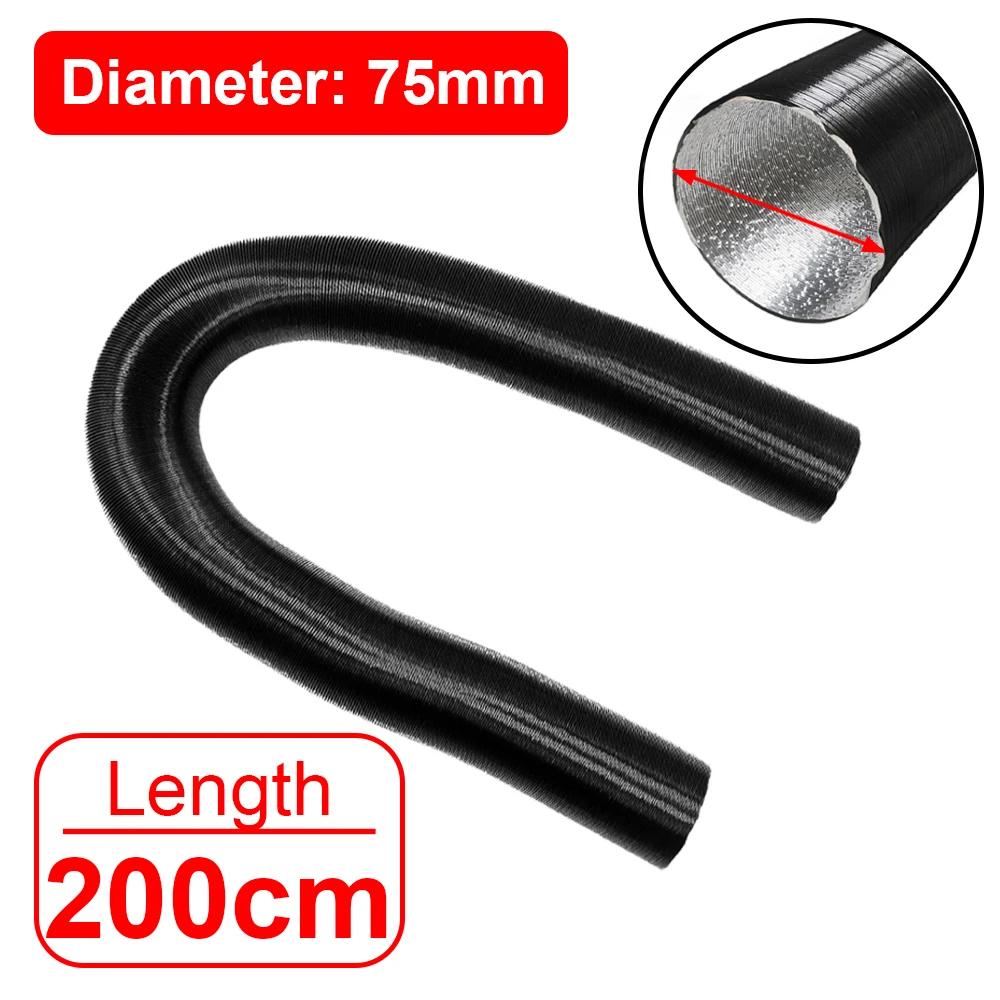 Diesel Parking Heater Air Outlet Vent Cover Duct Ducting Pipe Black For Webasto Dometic Eberspacher 25/42/60/75mm Accessories