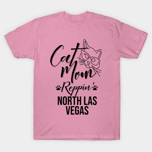 T Shirt Women Cat Mom Reppin North Las Vegas Harajuku Print Kawaii Tshirt Summer Short Sleeve Female T-Shirt Top Tee
