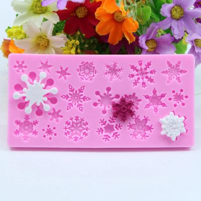 Силиконовая форма для торта в форме снежинки Формы для помадки для кексов «Снежный» Инструменты для украшения тортов из сахарной муки Формы для выпечки рождественского шоколада
