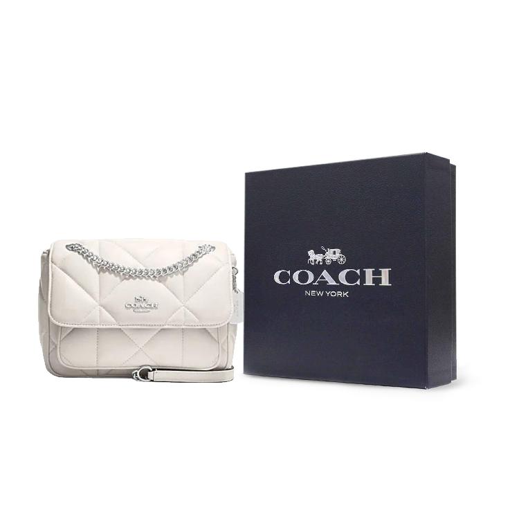 New COACH Klare Sheepskin With Cow Leather Cloud Bag Shoulder Bag Crossbody Bag Medium Size Women's White CJ611-SVHA