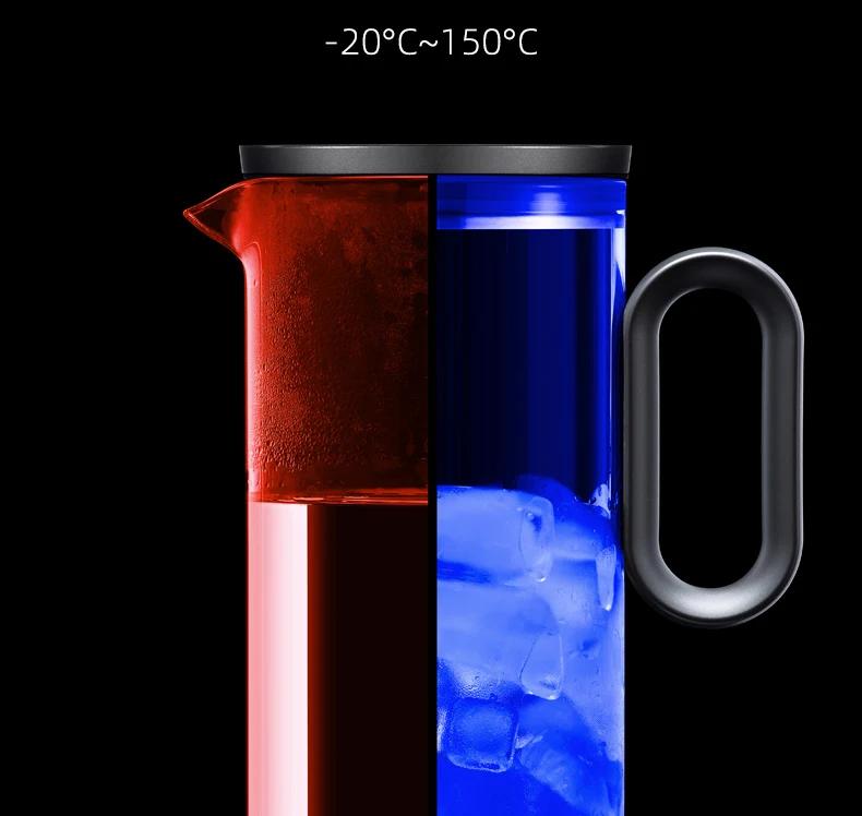 Samadoyo Heat-resistant Glass Tea Pot Aluminum Alloy Cup Lid Modern Tea Pot with Filter Screen Tea Pot Boiling Pot Tea Set 900ML