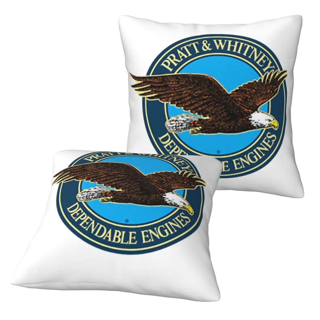 Pratt & Whitney Logo Dependable Engines 2 Pcs Square Pillowcase Pillow Cover Cushion Decor Comfort Throw Pillow For Home Car