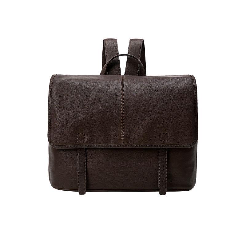 Qiu Zhen Рюкзак-мессенджер из овчины растительного дубления 2025 - Большая вместимость, для работы и повседневного использования