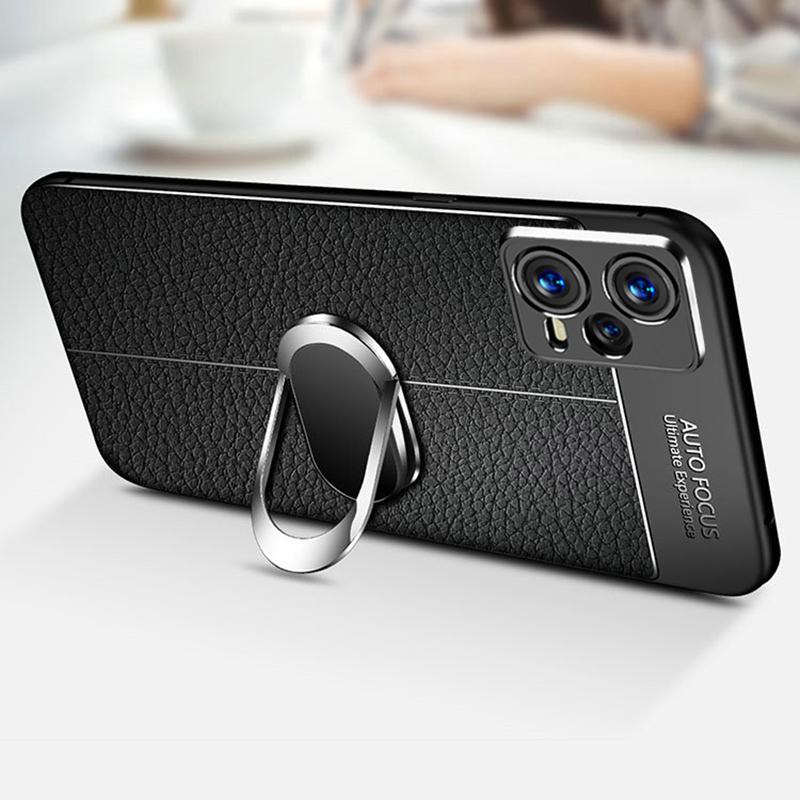 Litchi Leather Texture Magnetic Ring Phone Case For Xiaomi POCO X5 Pro 5G Lychee Soft Silicone Necklace Lanyard Cover For Poco X4 M4 Pro F4 GT X3 NFC