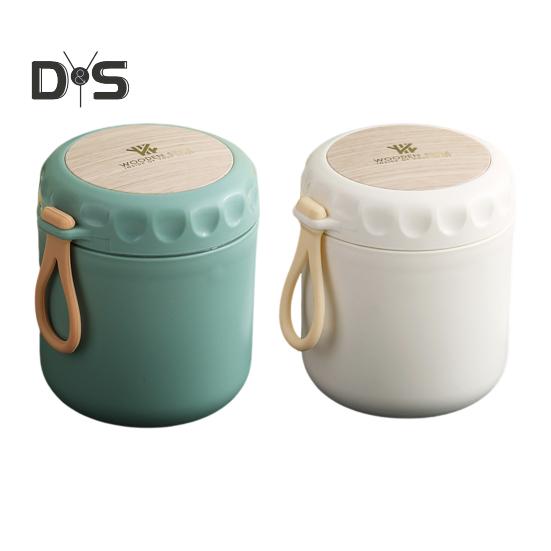 Банка для еды из нержавеющей стали с вакуумной изоляцией, большая емкость, герметичный портативный изолированный контейнер для еды для горячего супа, посуда