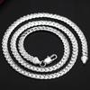 925 Sterling Silver 6mm Full Sideways Necklace 18 /20 /22 /24 Inch Chain for Woman Men Fashion Wedding Engagement Jewelry