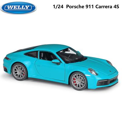 1/24 Porsche 911 Carrera 4S WELLY литой автомобиль симулятор сплава металла модель автомобиля спортивный автомобиль для детей подарок коллекция украшения