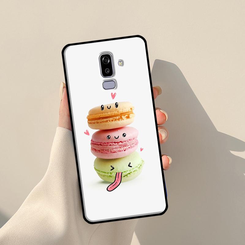Милый чехол с макаронами для торта и десерта для Samsung Galaxy J3 J5 J7 2017 A3 A5 J1 2016 J4 J6 Plus A6 A7 A8 A9 J8 2018