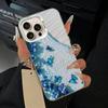 Синяя бабочка Волна океана Чехол для телефона Для iPhone 17,16,15,14,13,12,11 Plus,Pro Max,XS,белый серебристый чехол для телефона