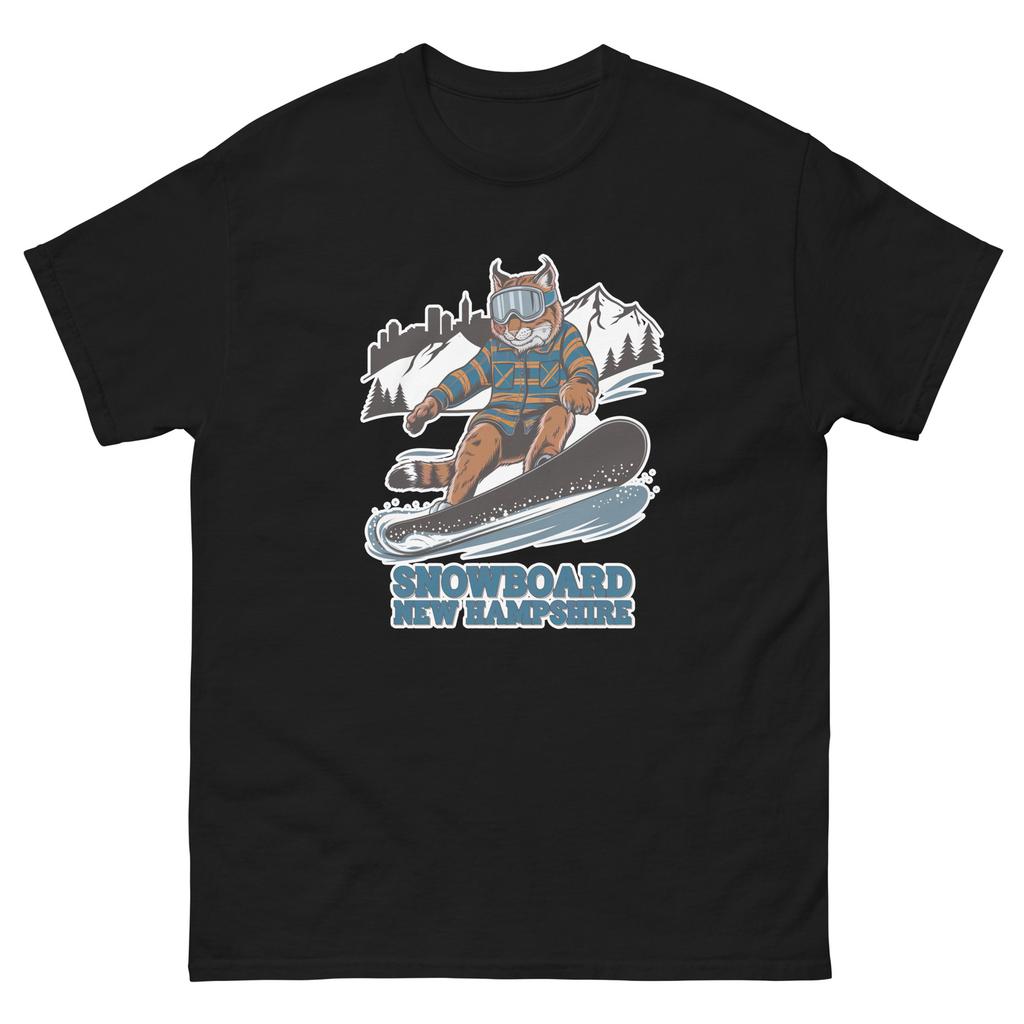 Snowboard New Hampshire Bobcat USA Snowboarding Animal T-Shirt