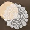 Embroidered Mesh Fabric Lace Placemats - Decorative Mats for Bedside Cabinets, Coffee Tables, or Photo Props.