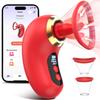 5in1 Clitoris Sucker Vibrator Tongue Licking Nipple Vagina Massager App Control Clit Stimulator Lcd Display Sex Toy For Women