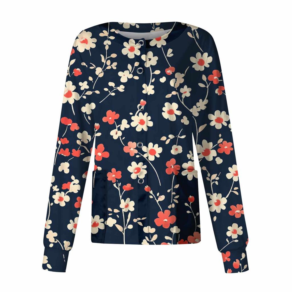 Женский однобортный защитный комбинезон с длинным рукавом и карманом, рабочий воротник-стойка, кардиган, куртка, топ