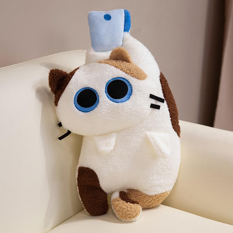 Креативная милая подушка-плед в виде кота-солнышка, плюшевая игрушка-кукла, кукла-кошка с тремя цветами, кукла для сопровождения и успокоения девочки