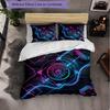 Manchester City Pattern 3 Pieces Bedding Set Soft Microfiber Duvet Cover with Pillow Cases for Bedroom