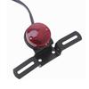 Motorcycle Retro Red Rear Tail Brake Stop Light Lamp W/ License Plate Mount for Harley Honda Suzuki Chopper Bobber