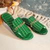 Summer and Autumn New Large Size Open-toed Flip-flops Flat Wedge Sandals for Women Shoes for Women