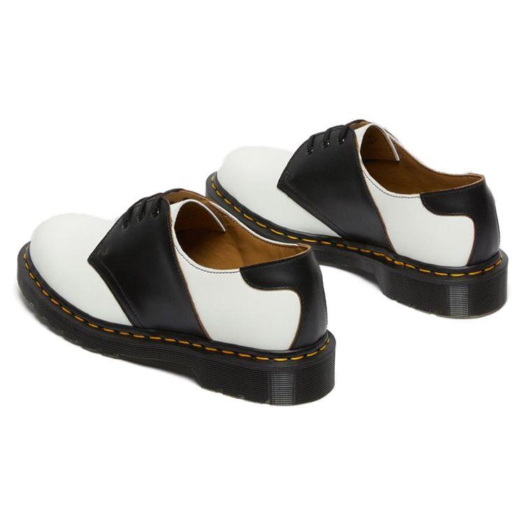 Dr. Martens 1461 British Style Leather Fashion Casual Flat Shoes Women Shoes Black White 26710101