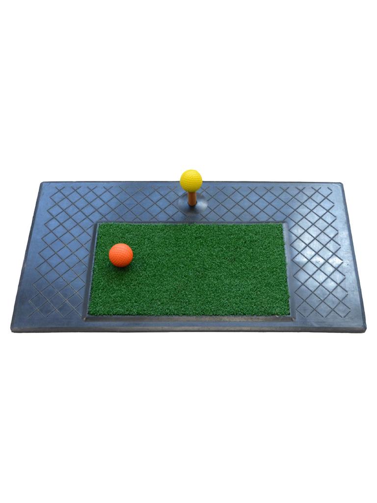 Резиновая основа Коврик для тренировки гольфа 34,5*61 см, Нескользящее оборудование для практики ударов для помещений, улицы, офиса, для тренировки свинга