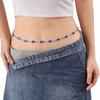 Metal Rhinestone Belly Belts Gold Y2K Waistband Unique Colorful Crystal Waist Chain  Women