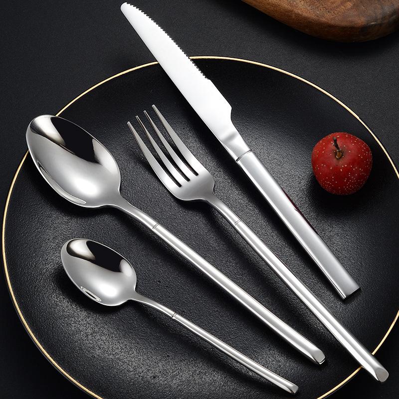 Набор столовых приборов из нержавеющей стали 304, нож, вилка, ложка, чайная ложка, сервиз, роскошная посуда, красивая домашняя кухонная утварь
