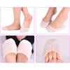 1 Pair Silicone Toe Soft Ballet Pointe Insoles Foot Care High Heels Toe Pad Half Size Mat White