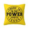 Power In The Name Of Jesus Throw Pillow Case Bedroom Decoration Christian Faith Cushions Cover For Sofa Polyester Pillowcase