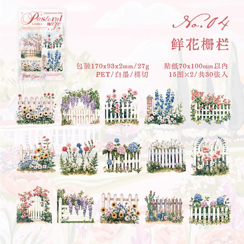 30pcs/1lot Kawaii Stationery Stickers Rural Mist Diary Decorative Stickers Scrapbooking Craft Stickers