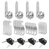 Zinc Alloy Cam Locks for 16mm and 20mm Drawers, Lockers, Cabinets, Cupboards, and Additional Locks with Keys, Set of 4 (16mm X 4)