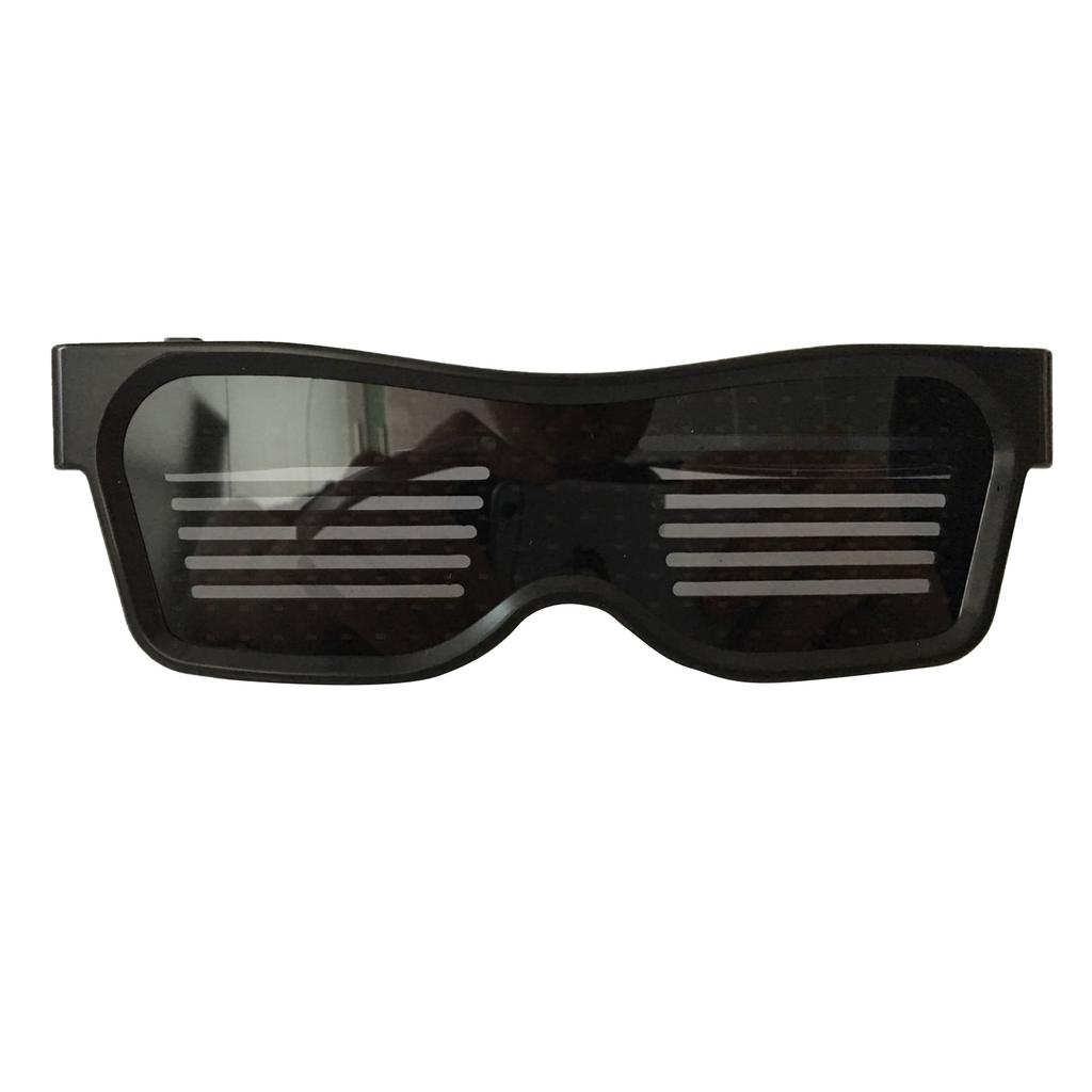 LED Glasses Customizable BT LED Glasses Colorful Light Glow Glasses DIY Messages 31 Animations 11