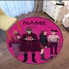 Custom Name Gorillaz Printed Round Rug Carpet Chair Rug Area Rug Entryway Doormats,for Office Chair Living Room Bedroom Kitchen Room.