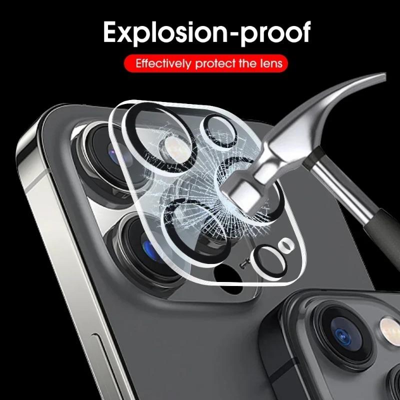 4 шт. HD Задняя камера Закаленное стекло для iPhone 13Mini 13 14 15 16E Pro Max Защитные пленки для экрана задней линзы Защитная стеклянная пленка от царапин